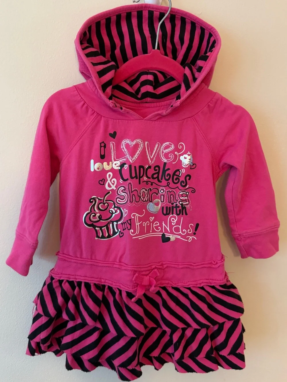 The Children’s Place Baby Girl’s “ I love Cupcakes & Sharing with Friends” Dress